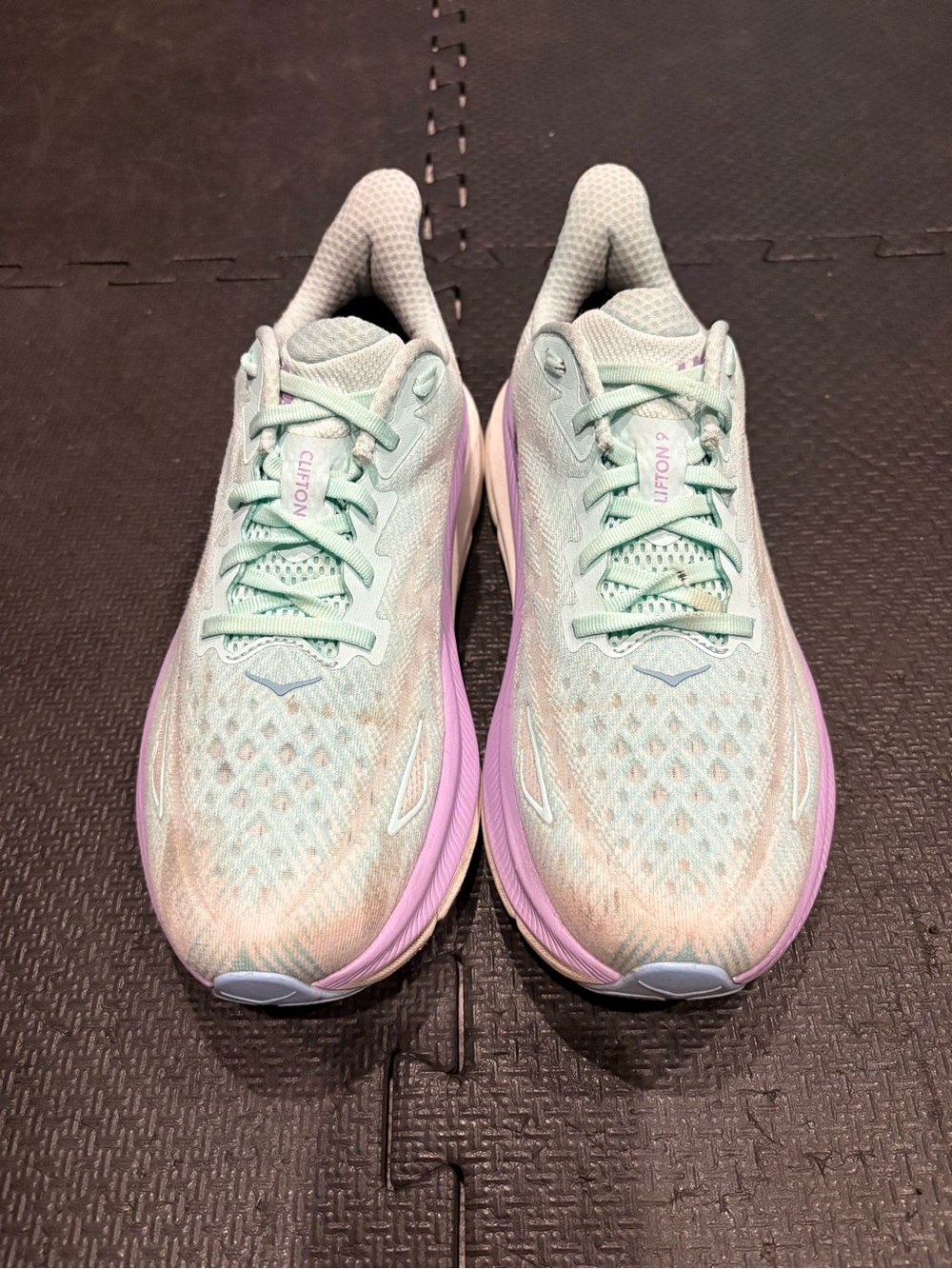 Size 10 - Hoka One One HOKA Clifton 9 Wide Sunlit Ocean Lilac Mist W